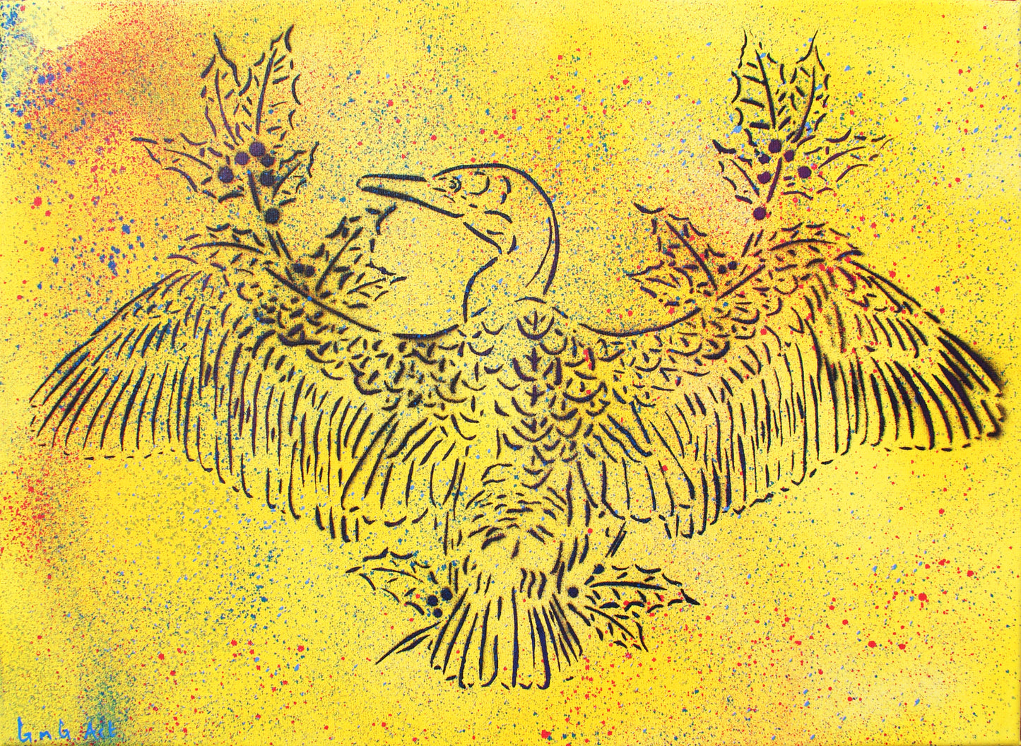 Painting: Great Cormorant (Aalscholver) 4