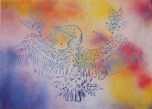 Painting: Great Cormorant (Aalscholver) 6