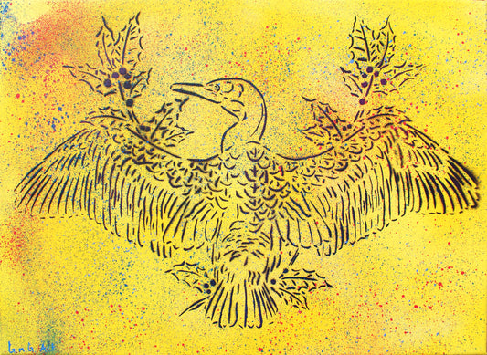 Painting: Great Cormorant (Aalscholver) 4